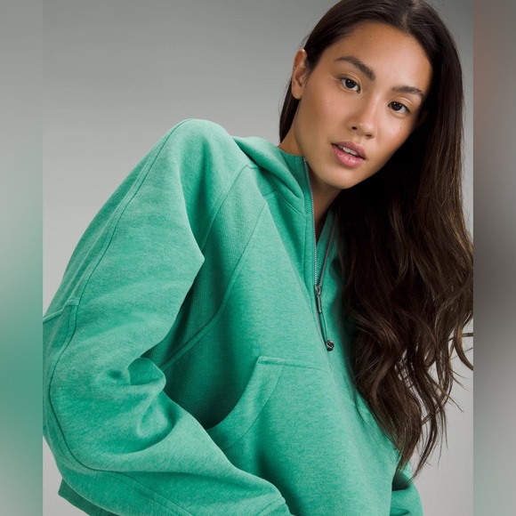 lululemon athletica Sweaters - Lululemon Maldives green heathered scuba half zip!